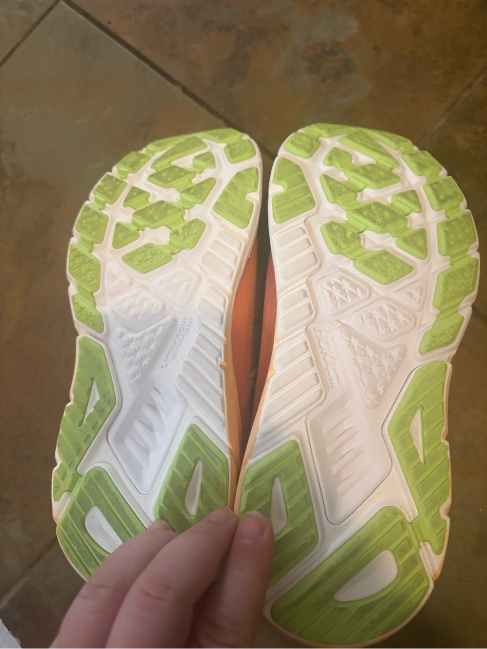 Hoka Women’s Coral and Pink Athletic Sneakers - Picture 4 of 6